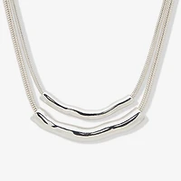 Worthington Silver Tone Womens 17 Inch Strand Necklace