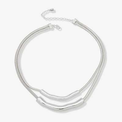 Worthington Silver Tone Womens 17 Inch Strand Necklace