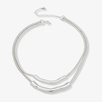 Worthington Silver Tone Womens 17 Inch Strand Necklace