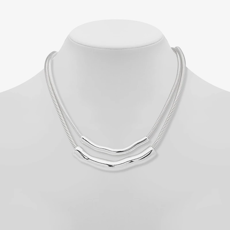 Worthington Silver Tone Womens 17 Inch Strand Necklace