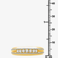 I Said Yes (H-I / I1) Mens 1/4 CT. T.W. Lab Grown White Diamond 14K Two Tone Gold Over Silver Wedding Band