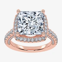 G-H / Vs2-Si1) Womens / CT. T.W. Lab Grown White Diamond 14K Gold Side Stone Halo Engagement Ring