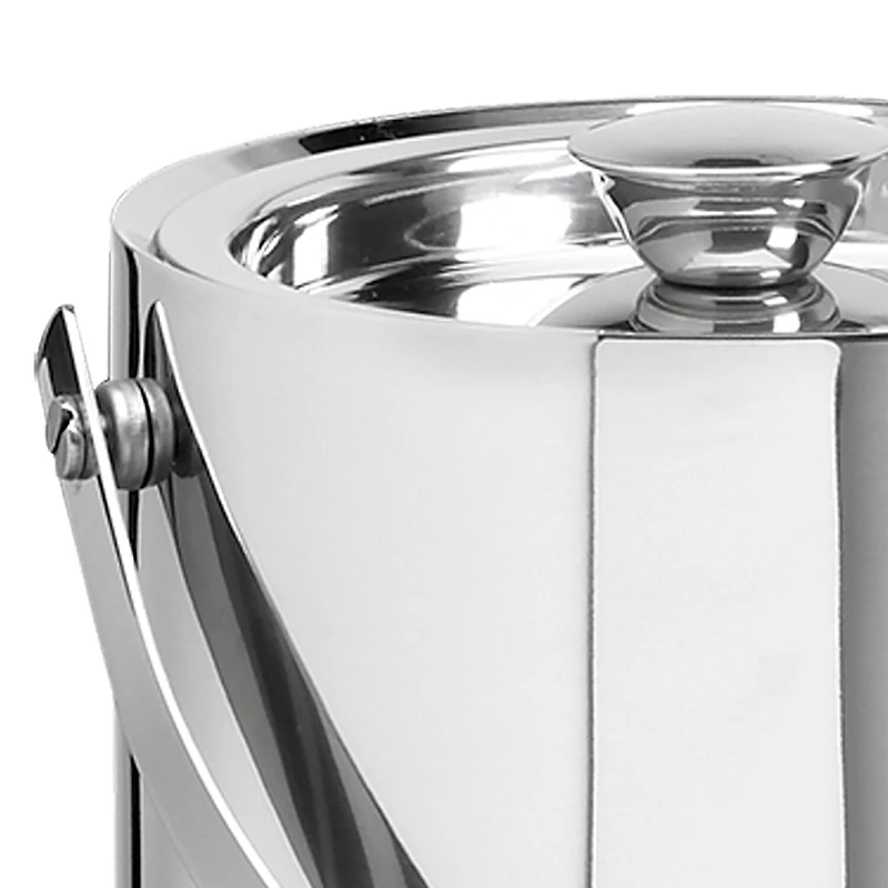 Kraftware Barware Stainless Steel 3-qt. Double Wall Ice Bucket