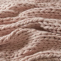 Madison Park Handmade Chunk Double Knit Plush Lightweight Throw