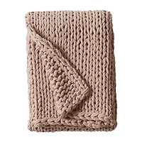 Madison Park Handmade Chunk Double Knit Plush Lightweight Throw