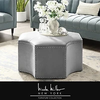 Inspired Home® Fiorella Upholstered Ottoman