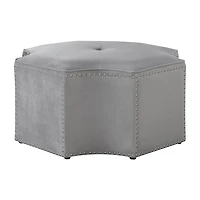 Inspired Home® Fiorella Upholstered Ottoman