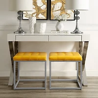 Inspired Home® Newton Tufted Ottoman