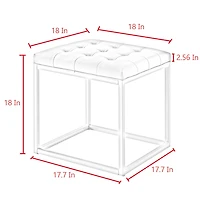 Inspired Home® Newton Tufted Ottoman