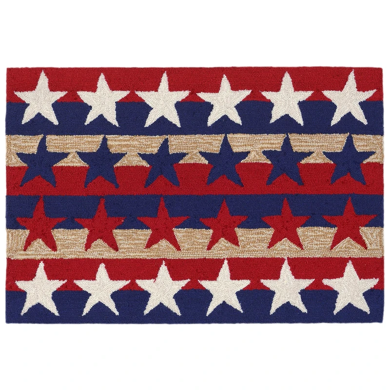 Liora Manne Frontporch Stars & Stripes Indoor/Outdoor Runner Rug
