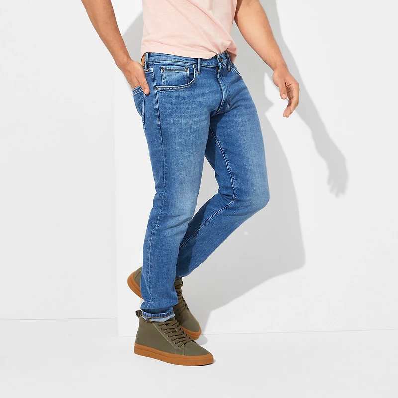 mutual weave Mens Stretch Fabric Slim Fit Jean
