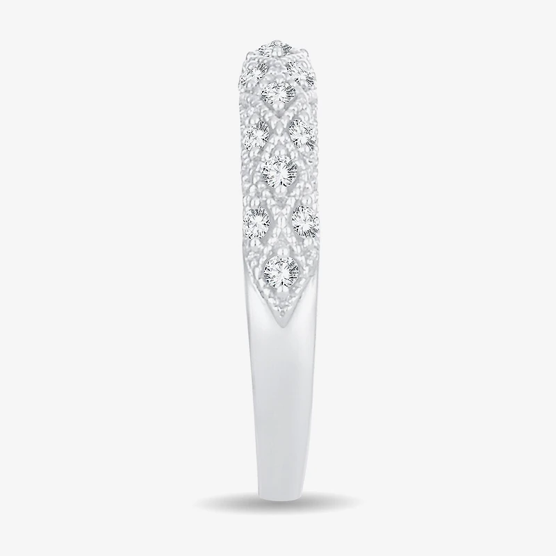 1/4 CT.T.W. Natural Diamond 10K or 14K White Gold Anniversary Wedding Band