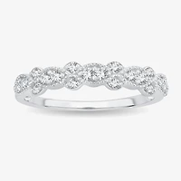 1/4 CT.T.W. Natural Diamond 10K or 14K White Gold Wedding Band