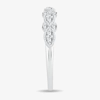 1/4 CT.T.W. Natural Diamond 10K or 14K White Gold Wedding Band