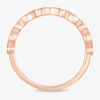 Diamond-Accent Wedding Band 10K or 14K Rose Gold