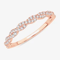 Signature By Modern Bride Womens 1/5 CT. Natural White Diamond 14K Gold Wedding Band