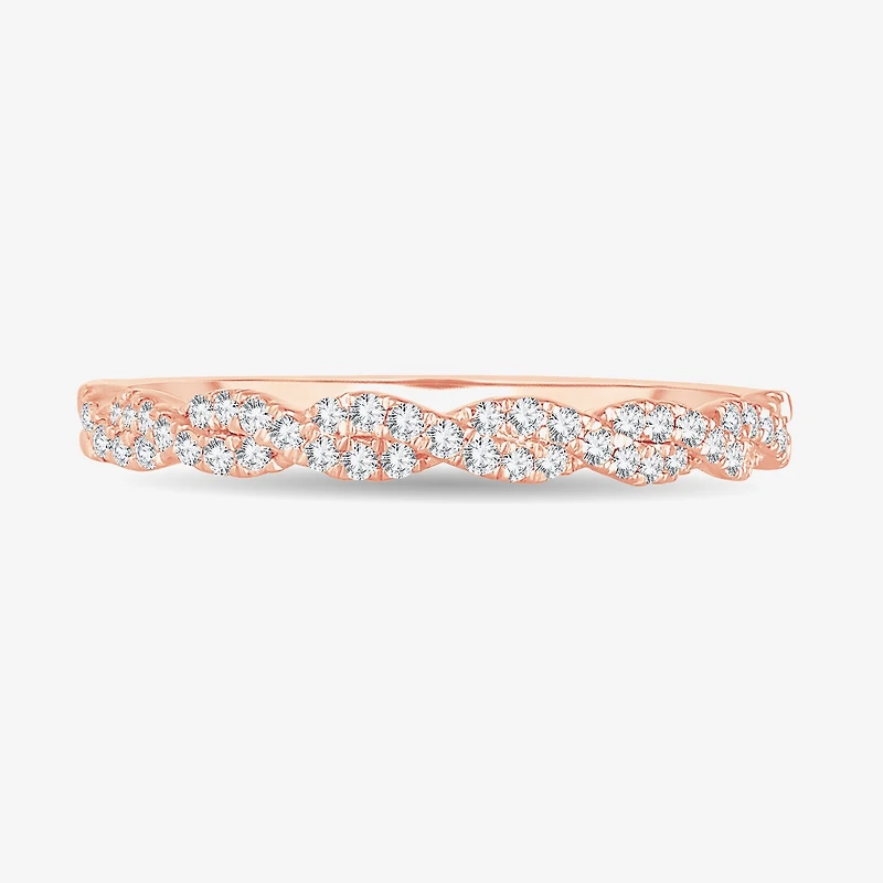 Signature By Modern Bride Womens 1/5 CT. Natural White Diamond 14K Gold Wedding Band