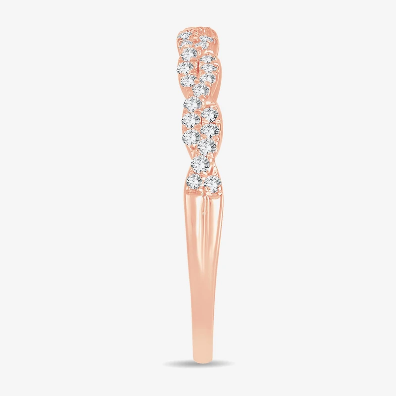 Signature By Modern Bride Womens 1/5 CT. Natural White Diamond 14K Gold Wedding Band