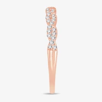 Signature By Modern Bride Womens 1/5 CT. Natural White Diamond 14K Gold Wedding Band