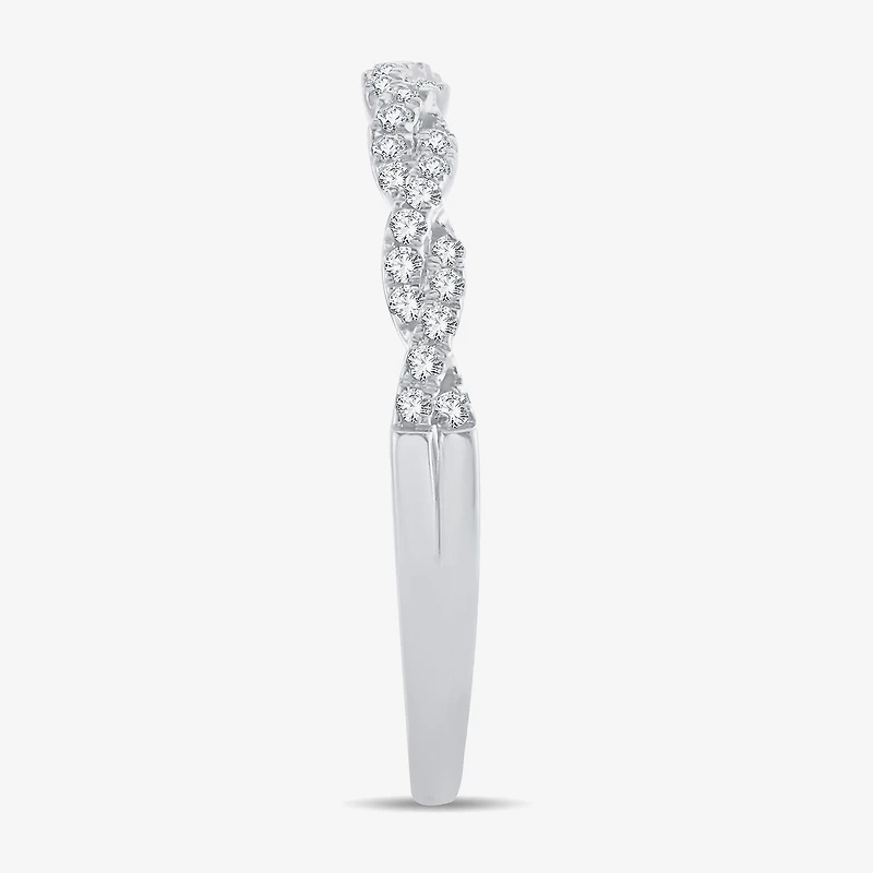 1/5 CT.T.W. Natural Diamond 10K or 14K White Gold Wedding Band