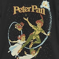 Little & Big Kid Girls Crew Neck Short Sleeve Regular Fit Peter Pan Tinker Bell Graphic T-Shirt
