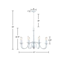 Martha Stewart Amelia 8-Light Metal Chandelier