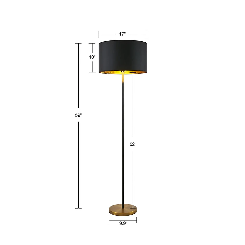 INK+IVY Hunts Metal Floor Lamp