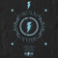 Mens Crew Neck Short Sleeve Shazam Graphic T-Shirt