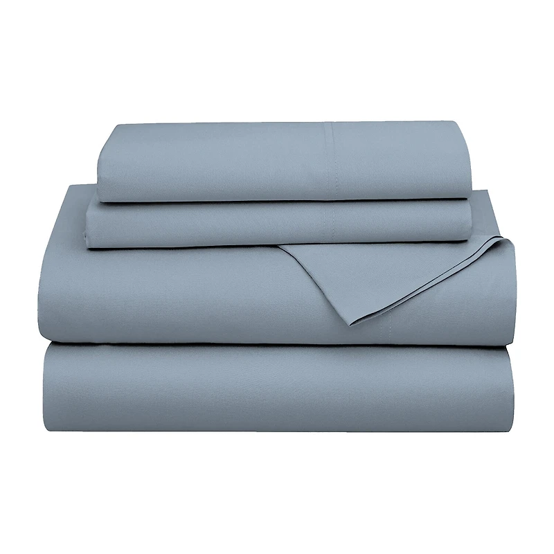 Color Sense Premium Cotton Blend Wrinkle-Resistant Sateen Weave Sheet Set