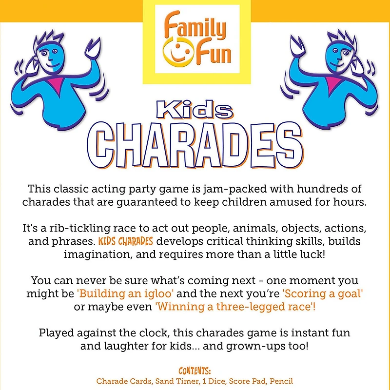Cheatwell Games Kids Charades Game Board Game
