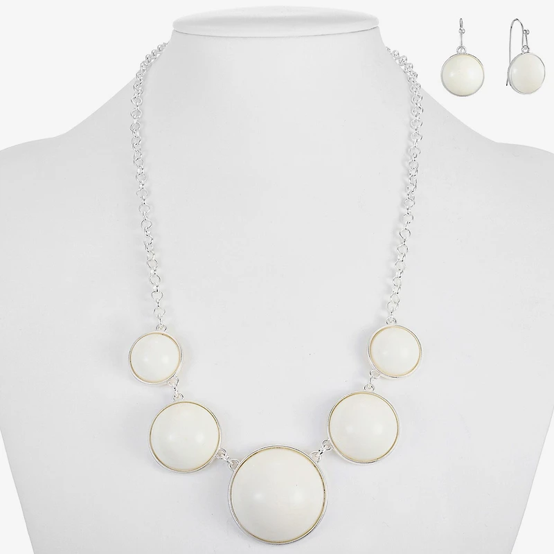Liz Claiborne Collar Necklace And Drop Earring Womens 2-pc. Jewelry Set