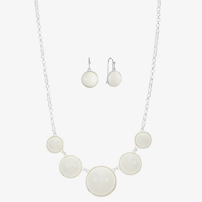 Liz Claiborne Collar Necklace And Drop Earring Womens 2-pc. Jewelry Set