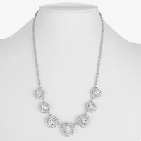 Monet Jewelry Timeless Silver Tone Womens 17 Inch Collar Necklace
