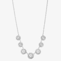 Monet Jewelry Timeless Silver Tone Womens 17 Inch Collar Necklace