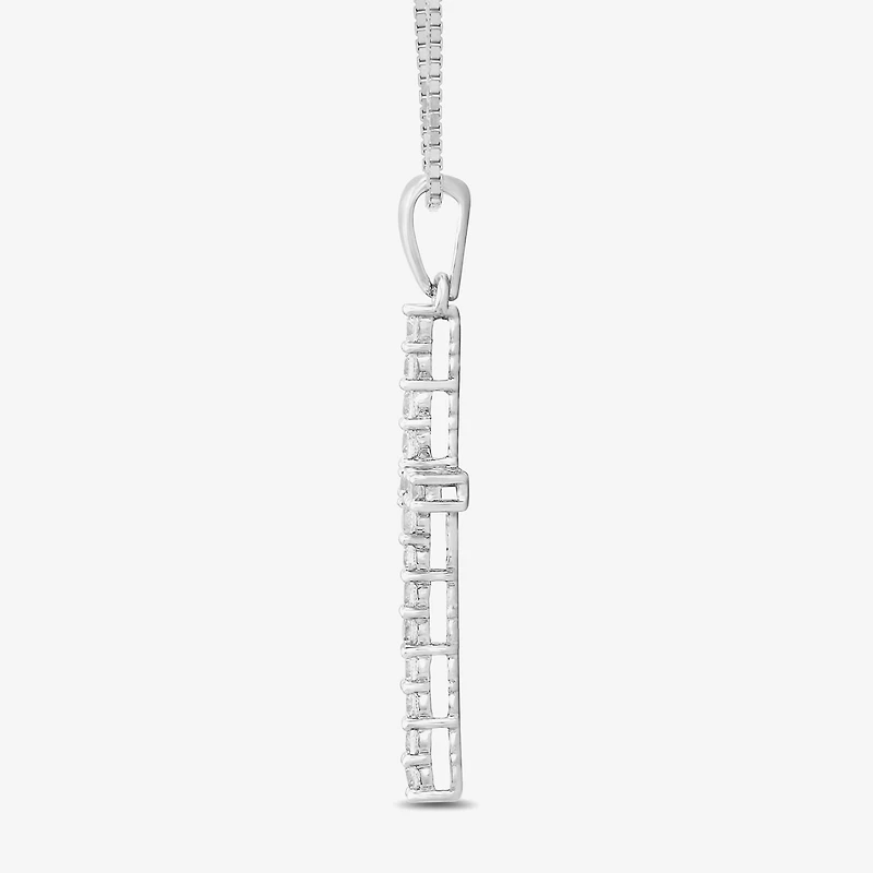 Womens 1/2 CT. T.W. Lab Grown White Diamond Sterling Silver 18 Inch Pendant Necklace