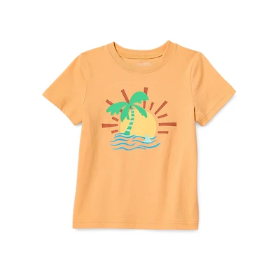Okie Dokie Toddler & Little Boys Crew Neck Short Sleeve Regular Fit Graphic T-Shirt