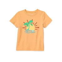 Okie Dokie Toddler & Little Boys Crew Neck Short Sleeve Regular Fit Graphic T-Shirt