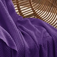 Bedsure® Cotton Solid-Waffle Midweight Blanket