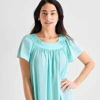 Adonna Womens Short Sleeve Round Neck Nightgown