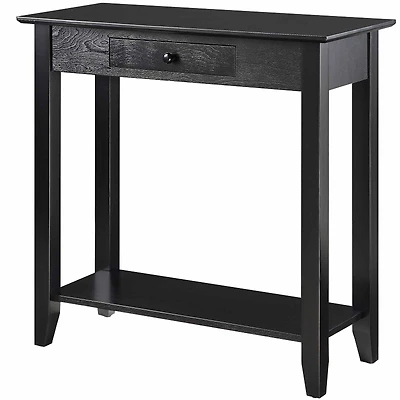 American Heritage 1 Drawer Hall Table with Shelf