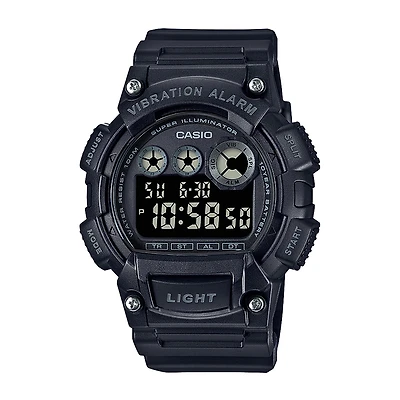 Casio Mens Digital Black Strap Watch W735h-1bv