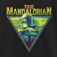 The Mandalorian Little & Big Kid Girls Crew Neck Short Sleeve Regular Fit Star Wars Graphic T-Shirt