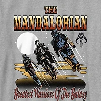 Mandalorian Little & Big Kid Boys Crew Neck Short Sleeve Regular Fit Star Wars Graphic T-Shirt