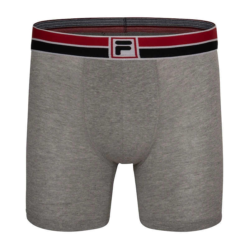 FILA Ultra Soft Stretch No Fly Mens 4 Pack Boxer Briefs Fm412bxcs15-020