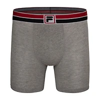 FILA Ultra Soft Stretch No Fly Mens 4 Pack Boxer Briefs Fm412bxcs15-020
