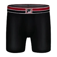 FILA Ultra Soft Stretch No Fly Mens 4 Pack Boxer Briefs Fm412bxcs15-020