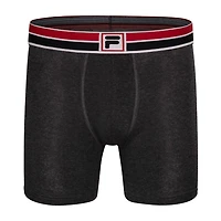 FILA Ultra Soft Stretch No Fly Mens 4 Pack Boxer Briefs Fm412bxcs15-020
