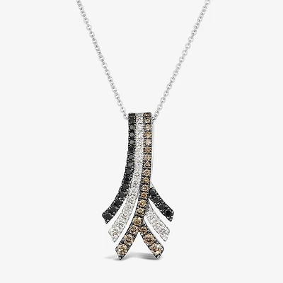 Le Vian® Grand Sample Sale™ Pendant featuring 1/4 CT. Chocolate Diamonds® 1/4 CT. Nude Diamonds™ 1/5 CT. Blackberry Diamonds® set in 14K Vanilla Gold®