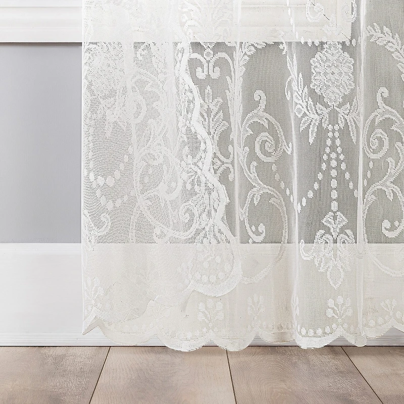 No 918 Nina Lace Rod Pocket Sheer Set of 2 Curtain Panel