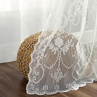 No 918 Nina Lace Rod Pocket Sheer Set of 2 Curtain Panel